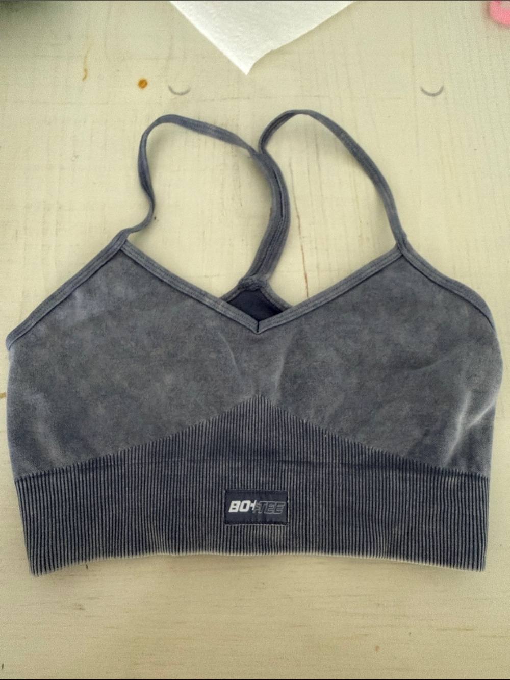 BO+TEE Gray Seamless Sports Bralette - Light Support